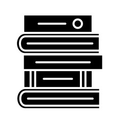 five closed books silhouette style icon vector design