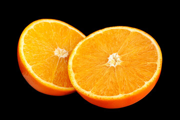 Ctrus fruit orange on black