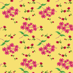 seamless flower with paisley pattern on   background