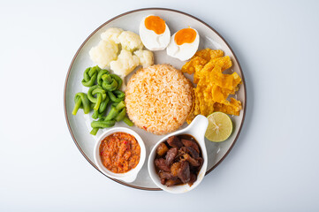 Fried Rice with Spicy Shrimp Paste Dip , Thai Street Food