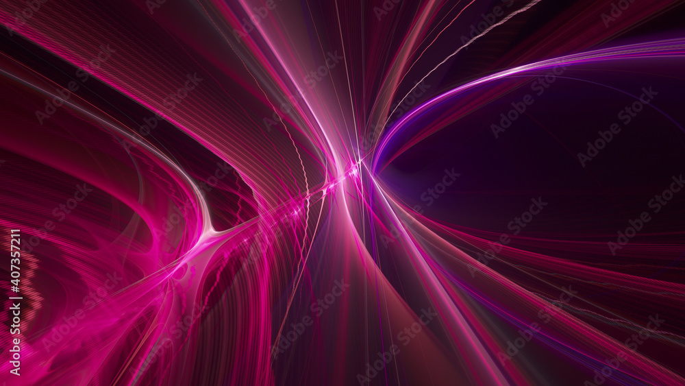 Poster abstract digital technology background. dynamic lines composition. detailed generative fractal graph