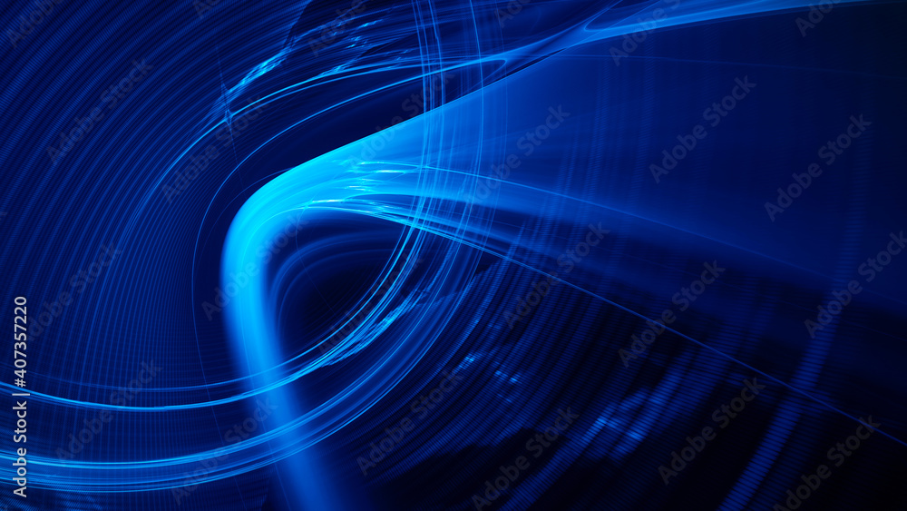 Poster abstract digital technology background. dynamic lines composition. detailed generative fractal graph