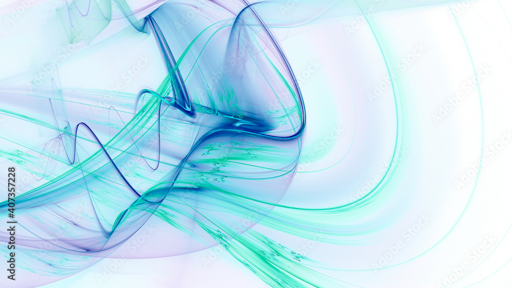 Poster abstract digital technology background. dynamic lines composition. detailed generative fractal graph