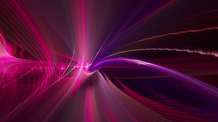 Abstract digital technology background. Dynamic lines composition. Detailed generative fractal graphics.