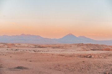 Fototapeta na wymiar Formations on Atacama Desert, Chile. 