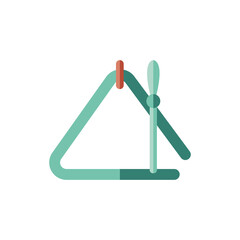 triangle instrument icon vector design