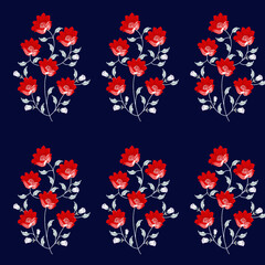 seamless flower with paisley pattern on   background