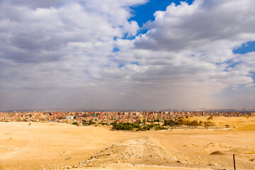 View on Cairo city from the Giza plateau