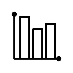 Graphic icon in trendy flat style isolated on gray background. Chart bar symbols for your website design, logo, tranding, app, UI. Vector illustration,