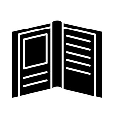 open book with frame silhouette style icon vector design