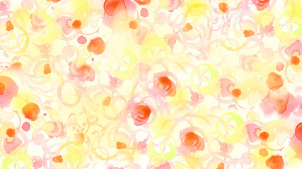 動画背景素材壁紙水彩模様花のような