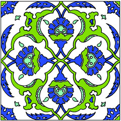 Traditional Turkish ornament seamless for your design. Floral Ornamental pattern. Iznik . Vector.