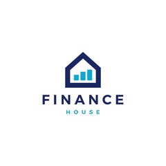 finance financial house home mortgage investment logo vector icon illustration