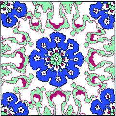 Traditional Turkish ornament seamless for your design. Floral Ornamental pattern. Iznik . Vector.