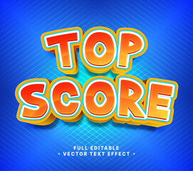 Top score 3d cartoon text effect