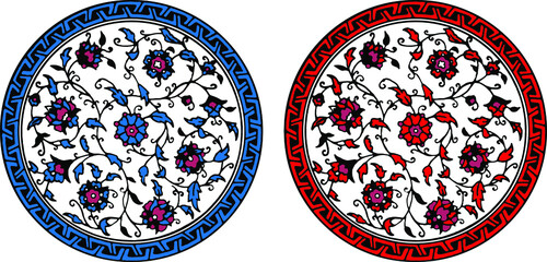 Traditional Turkish ornament seamless for your design. Floral Ornamental pattern. Iznik . Vector.
