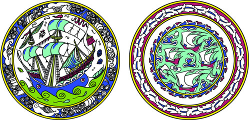 Traditional Turkish ornament seamless for your design. Floral Ornamental pattern. Iznik . Vector.