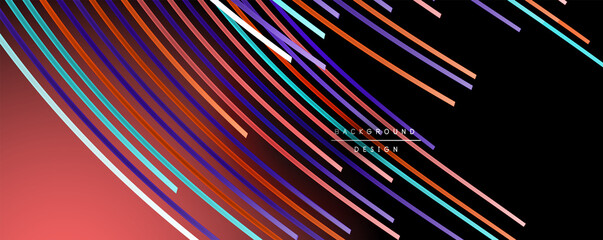 Abstract colorful lines vector background. Internet, big data and technology connections concept, abstract template