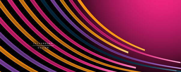 Abstract colorful lines vector background. Internet, big data and technology connections concept, abstract template