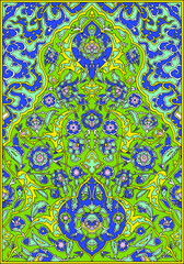 Traditional Turkish ornament seamless for your design. Floral Ornamental pattern. Iznik . Vector.