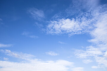 Naklejka na ściany i meble White cloud in blue sky. Clar blue day.