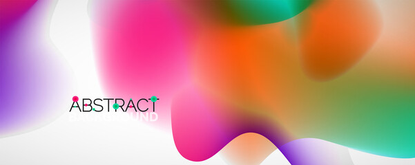 Fluid color gradient abstract background, trendy colorful wallpaper. Vector illustration for placards, brochures, posters, banners and covers