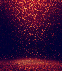vertical red particle light glitter floor background