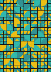 Abstract Geometric Pattern generative computational art illustration