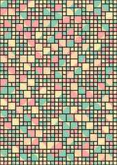 Fototapeta premium Abstract Geometric Pattern generative computational art illustration