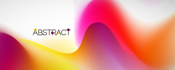 Fluid color gradient abstract background, trendy colorful wallpaper. Vector illustration for placards, brochures, posters, banners and covers
