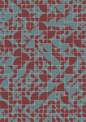 Abstract Geometric Pattern generative computational art illustration