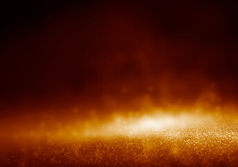 abstract gold bokeh light glitter floor blur background