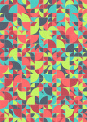 Abstract Geometric Pattern generative computational art illustration