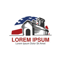 Fototapeta premium American Farming Logo