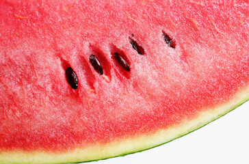 Sliced of watermelon on white background.