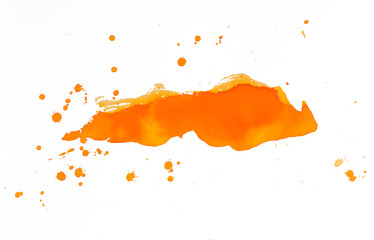 water color orange splashes, orange paint splash