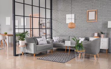 Stylish interior of living room