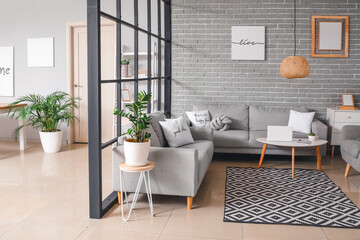 Stylish interior of living room