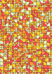 Fototapeta premium Abstract Geometric Pattern generative computational art illustration