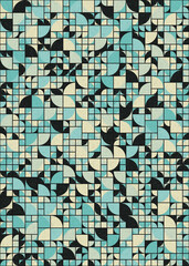 Abstract Geometric Pattern generative computational art illustration