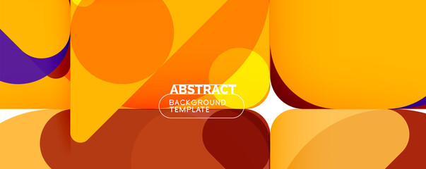 Modern geometric round shapes and dynamic lines, abstract background. Vector illustration for placards, brochures, posters and banners