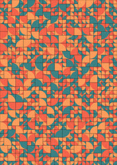 Fototapeta premium Abstract Geometric Pattern generative computational art illustration