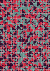 Fototapeta premium Abstract Geometric Pattern generative computational art illustration