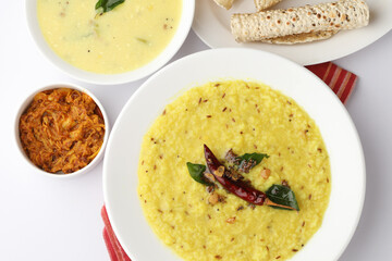 Moong Dal or Split Yellow Lentils, Indian Dish
Mung Dal Tadka Curry , Indian traditional food
