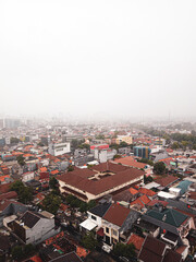 Obraz premium city ​​view from balcony