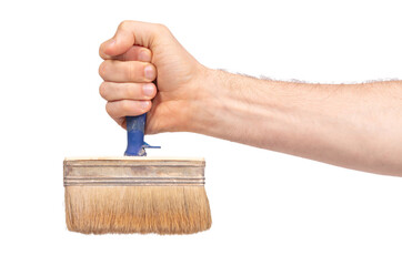 Old plastic wide brush