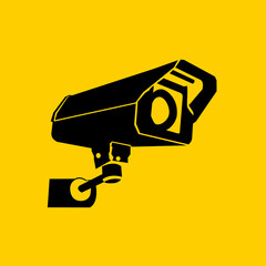 security camera icons, video surveillance, cctv sign set
