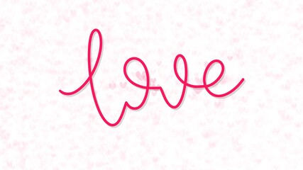 Love on Heart background with in Valentine's day