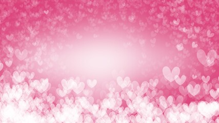 Abstract Backgrounds white hart bokeh on Pink background in valentine 's day