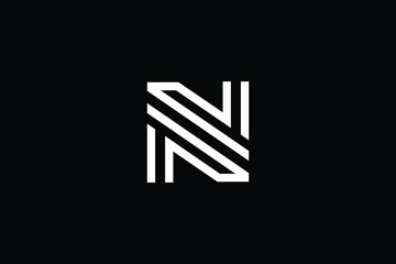 N logo letter design on luxury background. NN logo monogram initials letter concept. N icon logo design. NN elegant and Professional letter icon design on black background. N NN